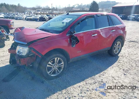 2010 Lincoln Mkx z USA, uszkodzony, nr VIN 2LMDJ8JC4ABJ33561